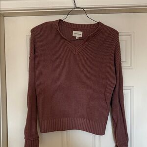 Lucky brand Women's V-Neck Sweater xs in dusty rose color